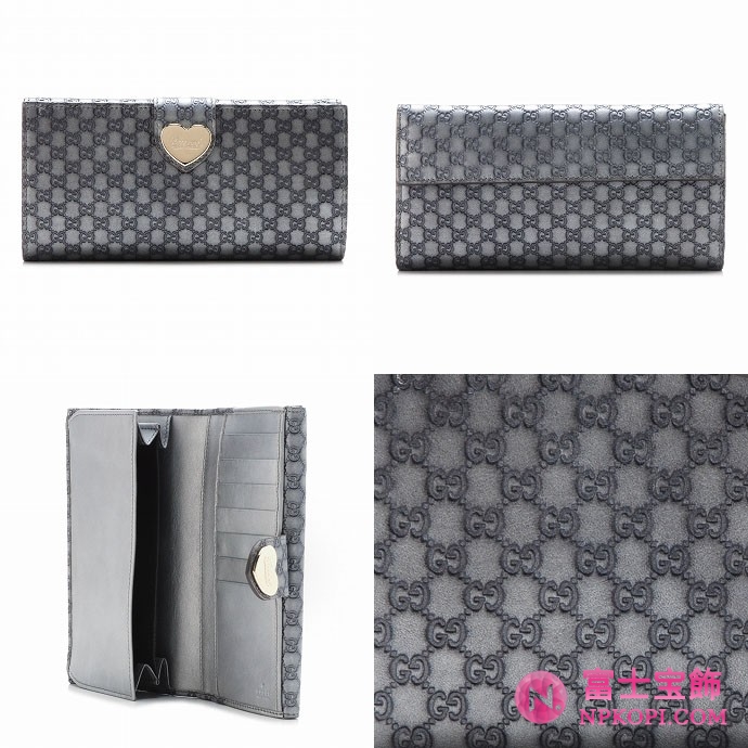 GUCCI/グッチ 2012年春夏新作HEART2つ折り長財布 203550 AW12G 1701 